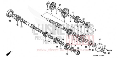 BOITE DE VITESSES XR125L3 de 2003